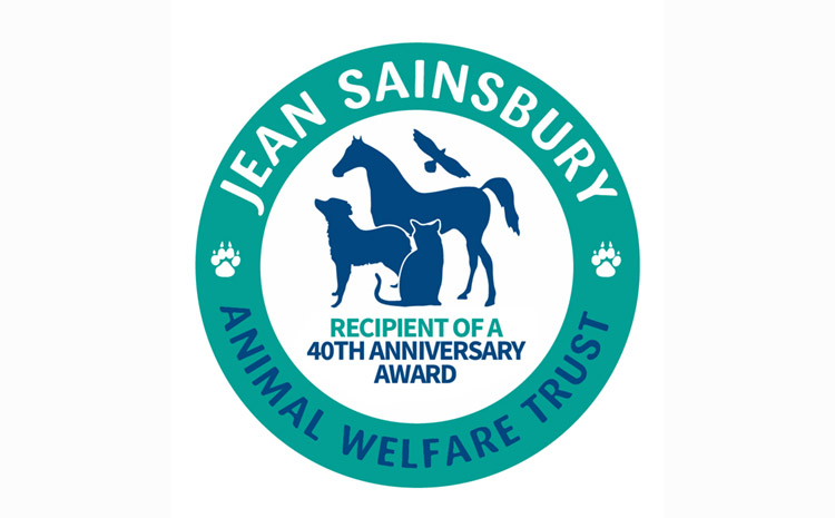 Jean Sainsbury Animal Welfare Trust 40th year logo 